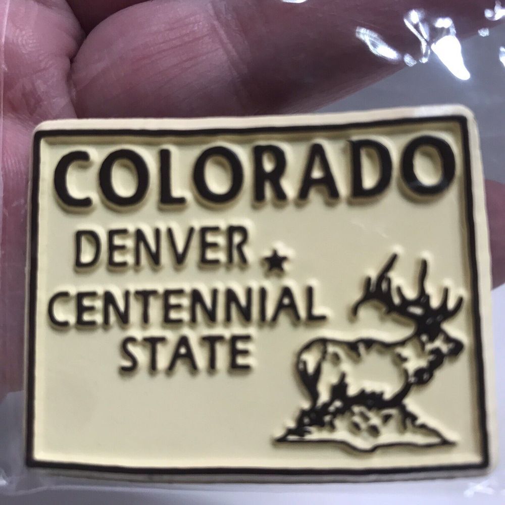 Colorado Centennial State Rubber Magnet Souvenir Refrigerator Denver collectable